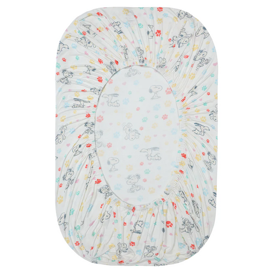 史努比成人床單 ( 彩色腳印 )