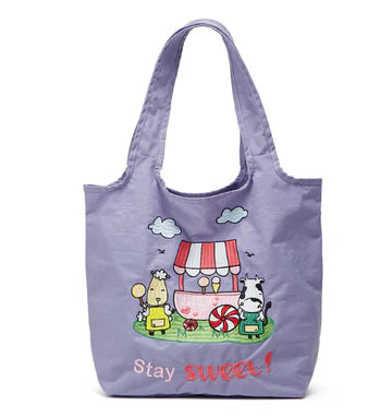 手提刺繡包(糖果薰衣草紫)