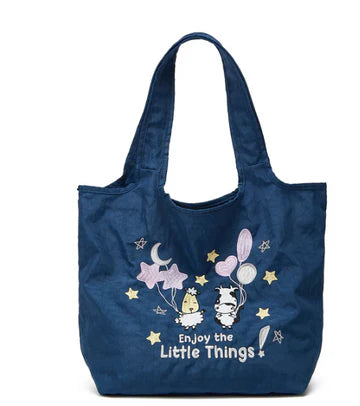 手提刺繡包(氣球海軍藍)