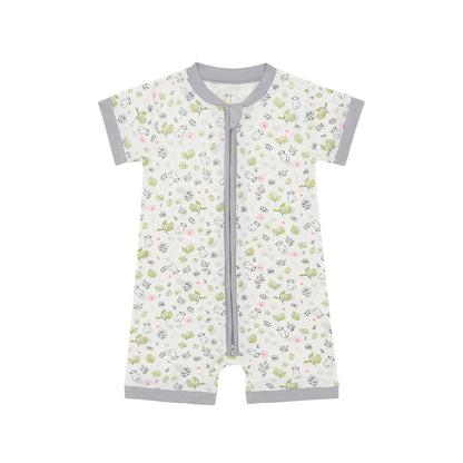 夢幻花園-短袖雙拉連身衣