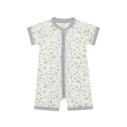 夢幻花園-短袖雙拉連身衣