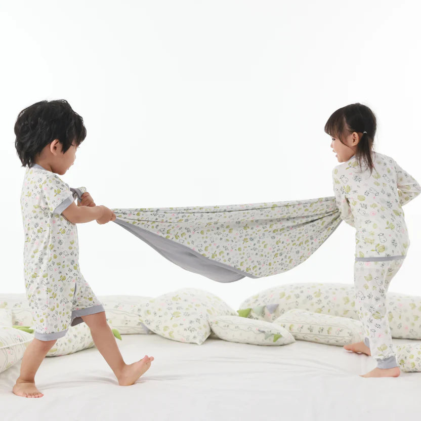 夢幻花園-短袖雙拉連身衣