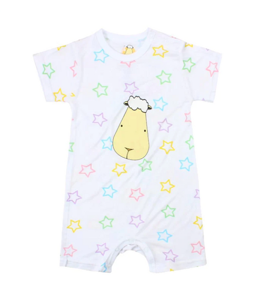 彩色星星羊褲襠包屁衣