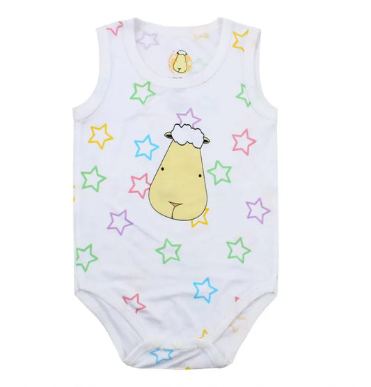 彩虹星星羊無袖包屁衣