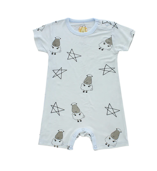 藍色星星羊褲襠包屁衣