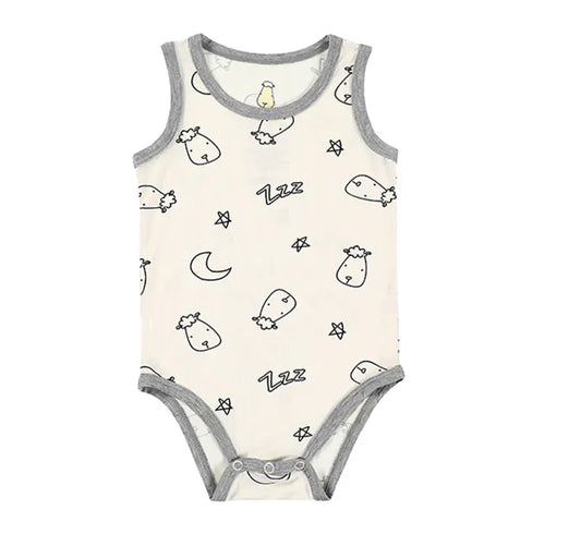 甜夢黃無袖包屁衣