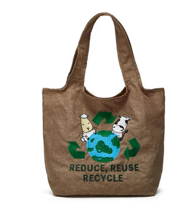 手提刺繡包(地球卡其色)