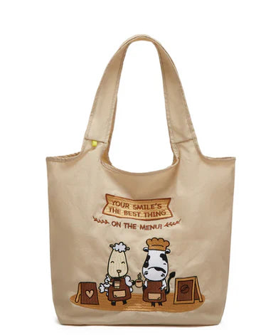 手提刺繡包(咖啡砂礫)