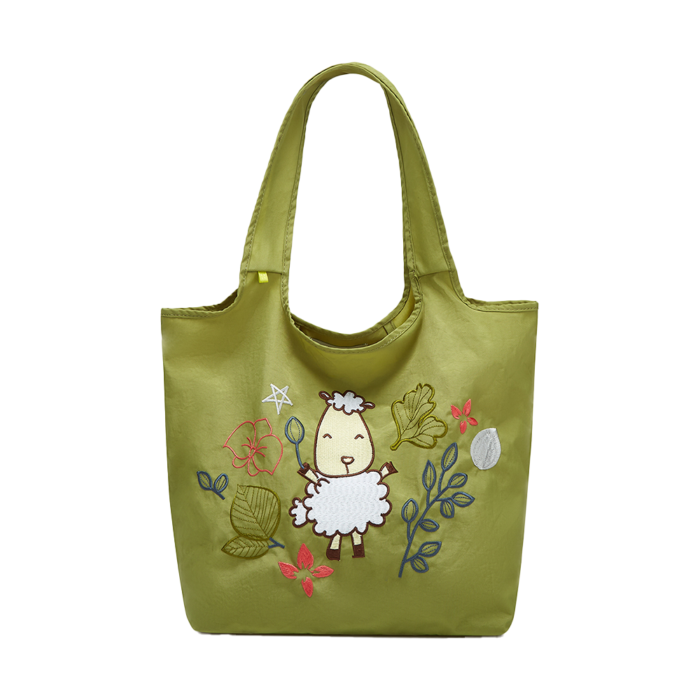 手提刺繡包(夢幻花園綠)