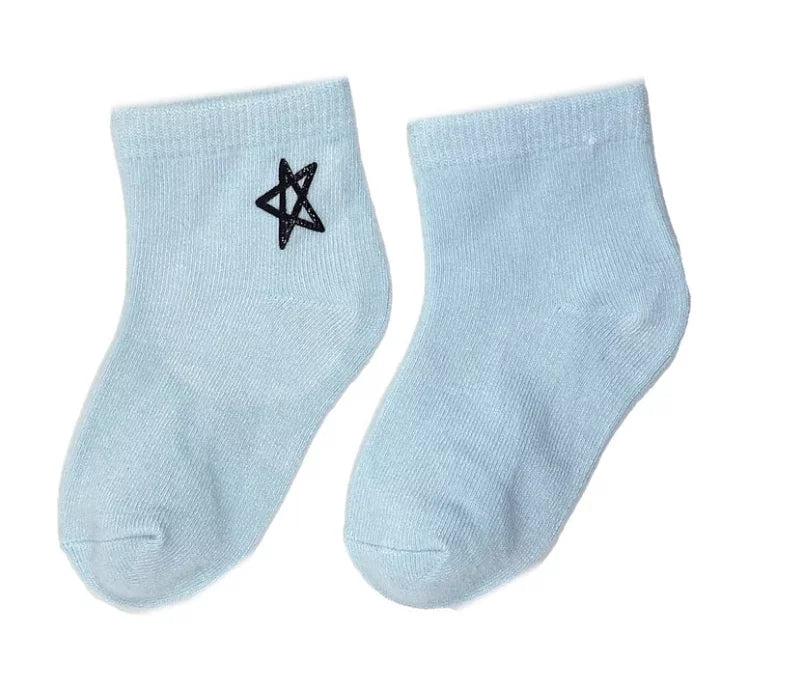 黑框星星幼童短襪
