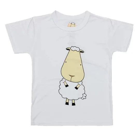 白色抱抱羊幼童上衣
