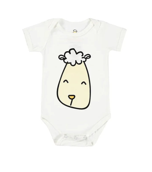 微笑大頭羊短袖包屁衣