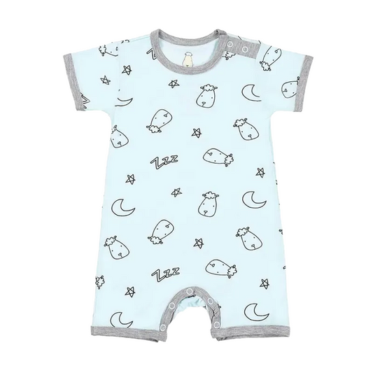 甜夢藍褲襠包屁衣