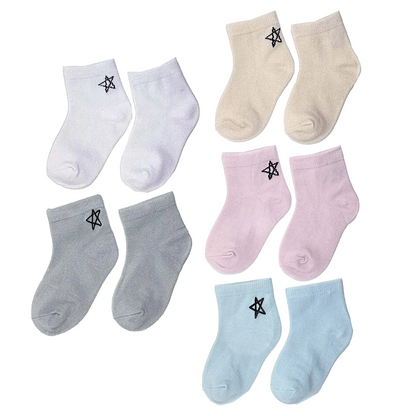 黑框星星幼童短襪