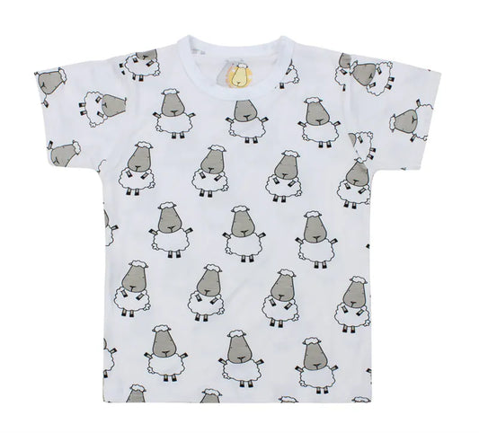 白色羊樂園幼童上衣